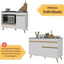 Ver imagem 2 de Kit Balcão Cozinha para Cooktop/forno 105cm e Balcão 120cm Veneza Multimóveis Mp2289