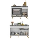 Ver imagem 5 de Kit Balcão Cozinha para Cooktop/forno 105cm e Balcão 120cm Veneza Multimóveis Mp2289