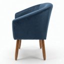 Ver imagem 6 de Jogo 2 Poltronas Estofadas Tecido Veludo Elegante para Sala de Espera Aconchegante Pés de Madeira Re