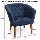 Ver imagem 2 de Jogo 2 Poltronas Estofadas Tecido Veludo Elegante para Sala de Espera Aconchegante Pés de Madeira Re
