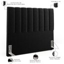 Ver imagem 3 de Cabeceira Cama Box Casal 140 cm Dália W01 Bouclê Preto - Lyam Decor