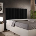 Ver imagem 1 de Cabeceira Cama Box Casal 140 cm Dália W01 Bouclê Preto - Lyam Decor