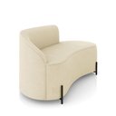 Ver imagem 5 de Sofá 2 Lugares Orgânico 140cm Pé Ferro Preto Morgan Suede Bege D03 - D’Rossi