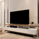 Ver imagem 2 de Rack para Sala TV 70 Polegadas Vivare 1.8 Wood Moderno - Off White/Freijo