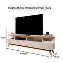 Ver imagem 7 de Rack para Sala TV 70 Polegadas Vivare 1.8 Wood Moderno - Off White/Freijo