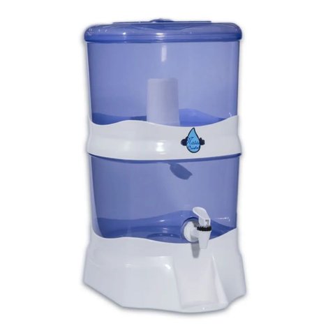 Filtro Natalia Cristal Branco 14 Litros Todo em Acrilico + Boia e Vela de Carvão Ativo