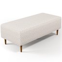 Ver imagem 1 de Puff Decorativo Sala de Estar Bali W01 Pés Palito 120x50cm Bouclê Cru - Lyam Decor