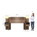Ver imagem 3 de Cabeceira Casal/Queen com Mesa Ajustável Oslo Espresso Móveis