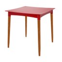 Ver imagem 1 de Mesa Tramontina Diana em Polipropileno Vermelho 70cm Pernas de Madeira