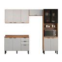 Ver imagem 3 de Cozinha Modulada Completa 11 Portas 02 Gavetas Firenze Amêndola Nude Prime Tx Demóbile