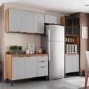 Ver imagem 1 de Cozinha Modulada Completa 11 Portas 02 Gavetas Firenze Amêndola Nude Prime Tx Demóbile
