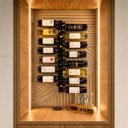 Ver imagem 3 de Adega Vertical de Parede para 18 Garrafas de Vinho Cozix em Aço Inox Preto | Suporte Suspenso Organi