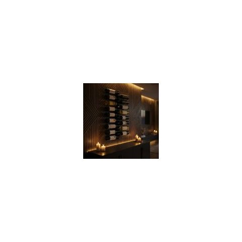Adega Vertical Suspensa 18 Lugares Preto Fosco Aço Inox - Cozix