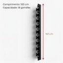 Ver imagem 4 de Adega Vertical Suspensa 18 Lugares Preto Fosco Aço Inox - Cozix