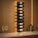 Ver imagem 1 de Adega Vertical de Parede para 18 Garrafas de Vinho Cozix em Aço Inox Preto | Suporte Suspenso Organi