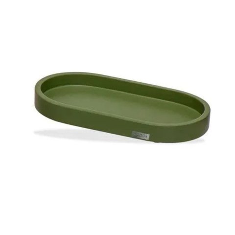 Bandeja Dia a Dia M 21,5x11,5cm Folhas Verdes Acqua Aroma