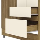 Ver imagem 7 de Guarda Roupa Solteiro 103cm com 4 Portas Mayra Nature/champanhe V02 - Mpozenato