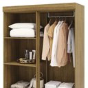 Ver imagem 6 de Guarda Roupa Solteiro 103cm com 4 Portas Mayra Nature/champanhe V02 - Mpozenato