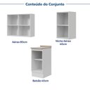 Ver imagem 6 de Lavanderia Modulada 3 Peças 1 Aéreo 1 Balcão com Tampo 1 Nicho 40cm Marselha CabeCasa MadeiraOriginals