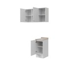 Ver imagem 7 de Lavanderia Planejada 3 Peças 1 Aéreo 1 Balcão com Tampo 1 Nicho 40cm Marselha CabeCasa MadeiraOriginals Branco