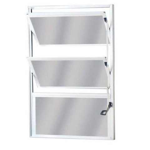 Vitrô Alumínio Branco Basculante 3V Classic - 60x60