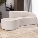 Ver imagem 2 de Sofá Living 4 Lugares 280cm Braço Direito Mozart D06 Linho Cru - Mpozenato