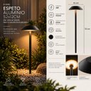 Ver imagem 6 de Espeto de Jardim LED 4W 3000k 52cm em Alumínio Preto Texturizado Luz Externa e-1045 Ideal ST3355