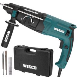 Martelete Perfurador Rompedor Wesco Ws3228k 3,2j 900w 4.800ipm Sds-plus com Maleta e Acessórios 220v - 2 Martelete Perfurador Rompedor Wesco Ws3228k 3,2j 900w 4.800ipm Sds-plus com Maleta e Acessórios 220v - 2