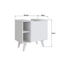 Ver imagem 2 de Gabinete de Coluna para Banheiro Emovell Slim B86 1 Porta Branco Fosco MDP 15 mm