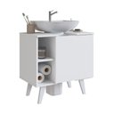 Ver imagem 1 de Gabinete de Coluna para Banheiro Emovell Slim B86 1 Porta Branco Fosco MDP 15 mm