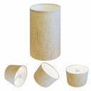 Ver imagem 3 de Cúpula para Abajur e Luminária Cp-8002 Cilíndrica 13x30cm Bocal Europeu Rústico-Bege Vivare