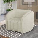 Ver imagem 2 de Kit 2 Poltronas Decorativa para Sala 112cm Meris M22 Bouclê Cru - Mpozenato