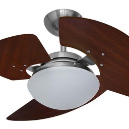 Ventilador de Teto Tron Aventador Stilo 3 Pás Tabaco - Aço Escovado 220v - 2