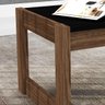 Mesa de Centro para Sala Retangular Moderna para Decoração: Preto com Nogal - 2