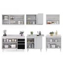 Ver imagem 6 de Armário de Cozinha Modulado de Canto 6 Peças Cp29 Balcão com Tampo Branco/preto - Lumil Lumil Móveis