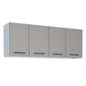 Armário Aéreo 4 Portas Antonina Cinza - 1