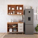 Ver imagem 4 de Cozinha Modulada 2 Peças com 1 Balcão e 1 Armário Aéreo Elena Cinamomo/Offwhite