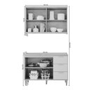 Ver imagem 3 de Cozinha Modulada 2 Peças com 1 Balcão e 1 Armário Aéreo Elena Cinamomo/Offwhite
