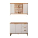 Ver imagem 2 de Cozinha Modulada 2 Peças com 1 Balcão e 1 Armário Aéreo Elena Cinamomo/Offwhite