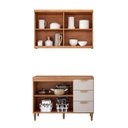 Ver imagem 5 de Cozinha Modulada 2 Peças com 1 Balcão e 1 Armário Aéreo Elena Cinamomo/Offwhite