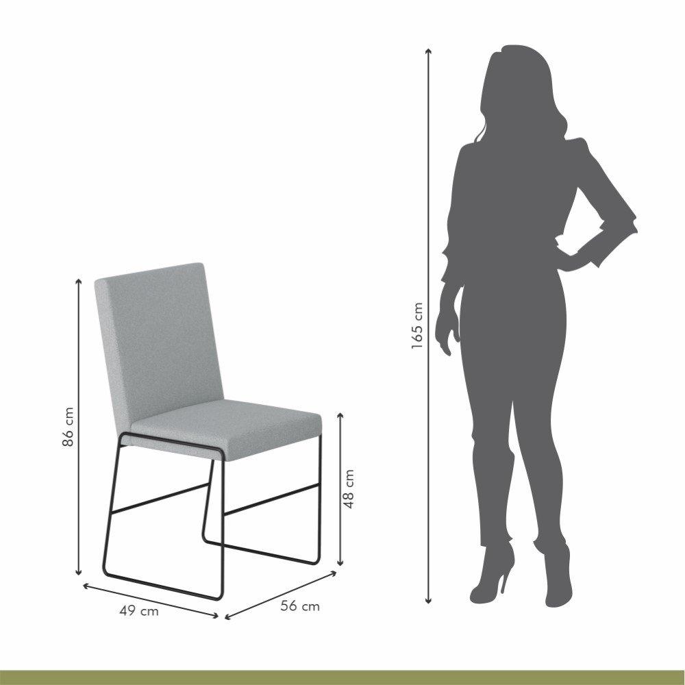 Conjunto Sala de Jantar Mesa 110cm Tampo MDF Laqueado/Vidro 4 Cadeiras Dubai Mais Decor - 10