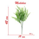 Ver imagem 2 de Kit 10 Ramos Decoração Arranjo Samambaia 42cm