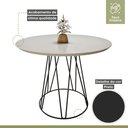 Ver imagem 4 de Mesa de Jantar 110cm Tampo MDF Laqueado/Vidro Dubai 