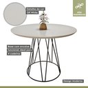 Ver imagem 5 de Mesa de Jantar 110cm Tampo MDF Laqueado/Vidro Dubai 