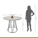 Ver imagem 6 de Mesa de Jantar 110cm Tampo MDF Laqueado/Vidro Dubai 