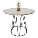 Ver mais imagens de Mesa de Jantar 110cm Tampo MDF Laqueado/Vidro Dubai 