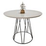 Mesa de Jantar 110cm Tampo MDF Laqueado/Vidro Dubai  - 8