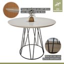 Ver imagem 3 de Mesa de Jantar 110cm Tampo MDF Laqueado/Vidro Dubai 