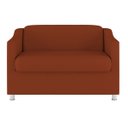 Ver imagem 3 de Sofá Namoradeira Sala de Espera Elegante Suede – Balaqui Cor:Terracota