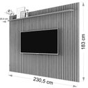 Ver imagem 4 de Painel Ripado para TV até 84 Polegadas MDF 230,5x183cm Versátil 1.8